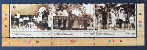 Malaysia Day 2020 Strip of 3V with Bottom Margin Plate 1A MNH