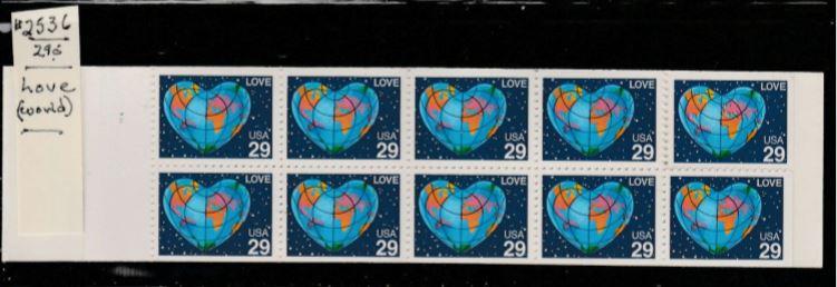 U.S. Scott #2536a BK188 World Love Stamp - Mint NH Booklet of 19 Stamps