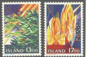 ICELAND 652-53 MNH 1987 CHRISTMAS