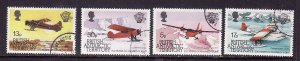 British Antarctic Territory-Sc#117-20- id4-used set-Planes-Manned Flight-1983-