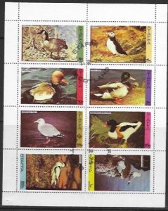 Staffa Scotland Mini Sheet used. Ducks.  Nice.  1974