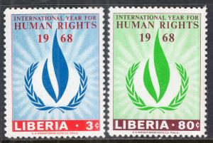 Liberia 478-479 Human Rights MNH VF