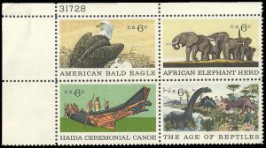 PCBstamps   US #1387/1390 PB 24c(4x6c)Natural History, MNH, (PB-1)