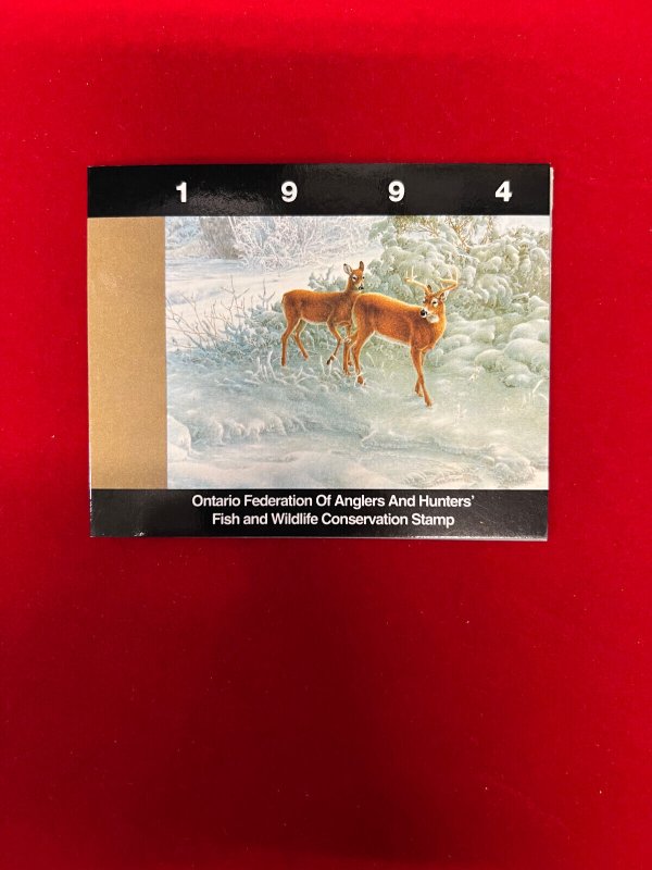 1994 CANADA **ONTARIO** Province Wildlife Habitat Conservation Duck Stamp