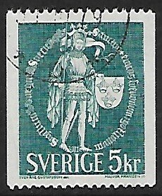 Sweden # 755 - Seal of Erik IX - used.....{GR31}