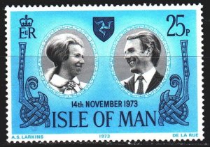 Isle Of Man. 1973. 35. Princess Anne's wedding in London. MNH.