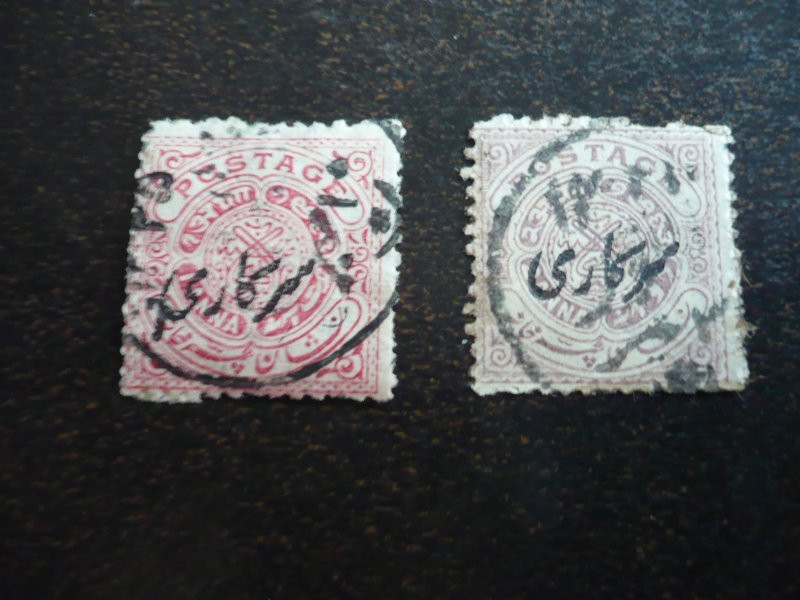 Stamps - India Hyderabad - Scott# O33-O34 - Used Part Set of 2 Stamps