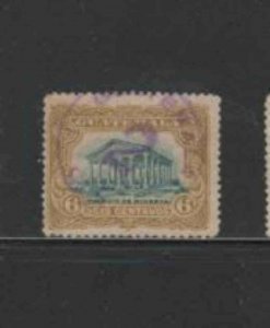 GUATEMALA #117 1902 6c TEMPLE OF MINERVA F-VF USED