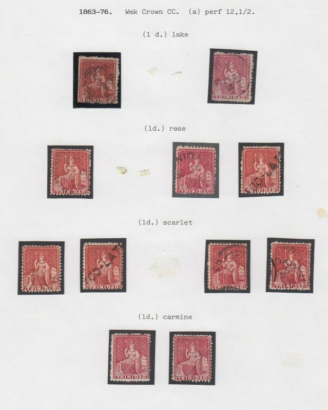 Tobago, Scott 48-48c (SG 69-69d), used shade group