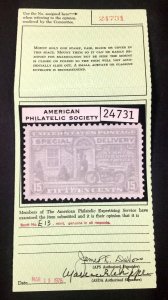 MOMEN: US STAMPS #E13 SPECIAL DELIVERY MINT OG NH XF APS CERT LOT #82147