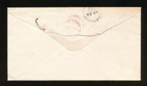 CANADA STAMPLESS COVER 1860 UNPAID 7 