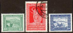 Yugoslavia  Scott  B20-B22  Mint  Complete
