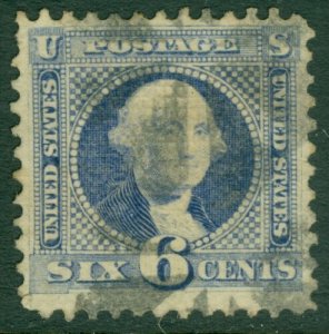 EDW1949SELL : USA 1869 Scott #115 Very Fine, Used. Nice stamp. Catalog $225.00. 