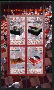 CONGO - 2011 - Chess #2 - Perf 4v Sheet - MNH - Private Issue