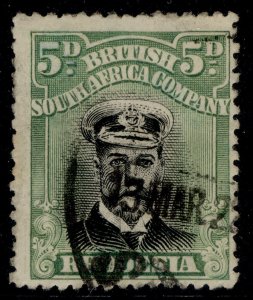 RHODESIA GV SG264, 5d black & green, FINE USED. Cat £50.