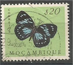 MOZAMBIQUE, 1953, used 20c  Butterflies. Scott 366