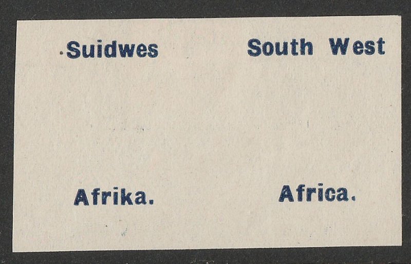 SOUTH WEST AFRICA 1927 Imperf Proof overprint only pair. 