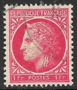 FRANCE 1945-47 1fr Ceres Issue Sc 532 VFU