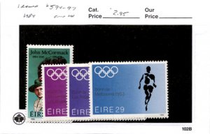 Ireland, Postage Stamp, #594-597 Mint NH, 1984 Olympics (AB)
