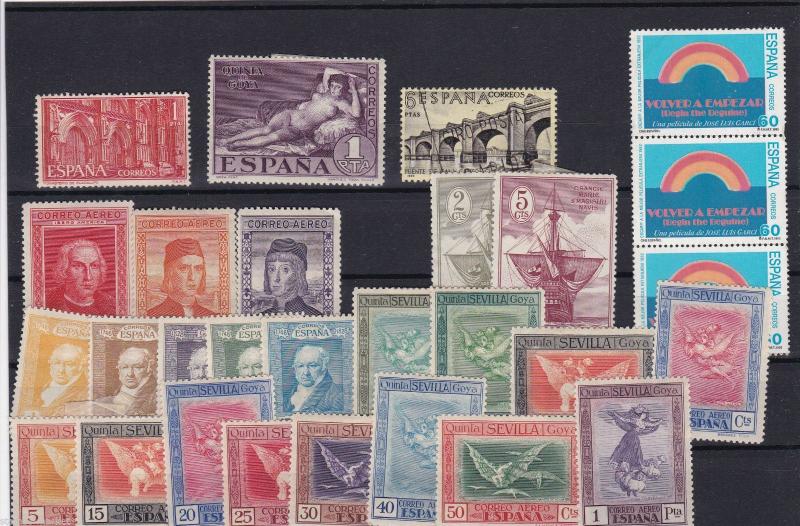 SPAIN MOUNTED MINT STAMPS ON LARGE  STOCK CARD , REF 1257