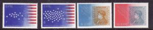 Ireland-Sc#389-92-unused NH set-American Bicentennial-Flags-1976-