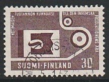 1962 Finland - Sc 396 - used VF - 1 single - Finnish Labour Emblem & conveyor