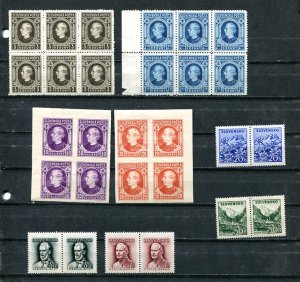 Slovakia 1939 and up MNH Perf imperf (MH) Blocks 0f 4 and 6 and  pair 8717