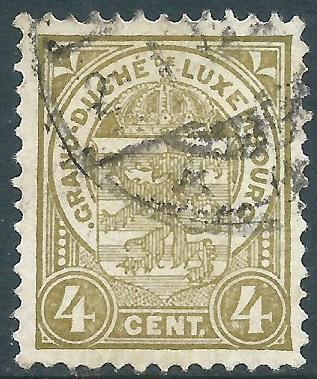 Luxembourg, Sc #77, 4c Used