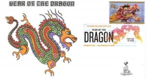 Lunar New Year/Dragon First Day Cover, w/ DCP cancel,  #2