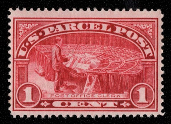 US #Q1 VF OG NH, Carmine Lake shade, UNLISTED as a 1c, 2c values are listed a...