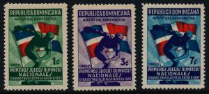 Dominican Republic 326-8 MH Discus Thrower, Flag, National Olympic Games