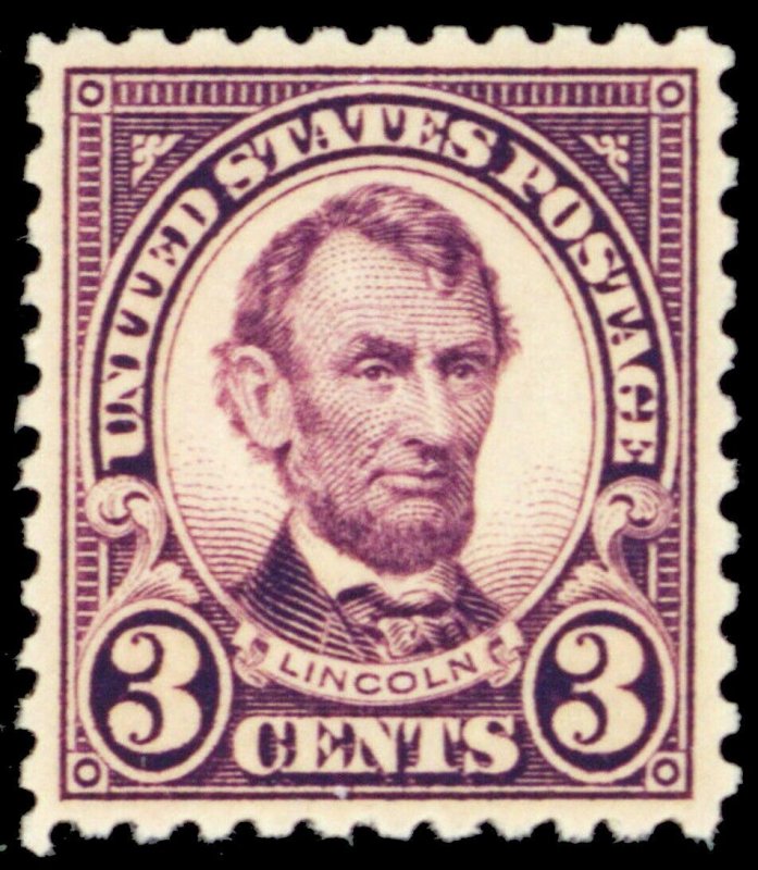 555, Mint XF NH 3¢ Abe Lincoln - Beauty! * Stuart Katz 