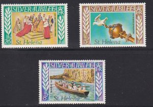 St. Helena # 311-313, Queen Elizabeth's Reign 25th Anniversary, Mint NH