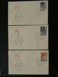 stamp on stamp postal history set of 3 FDC 2001 Italy 87689