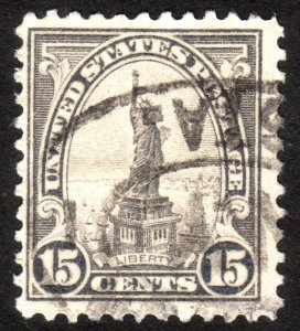 1922, US 15c, Liberty, Used, Sc 566