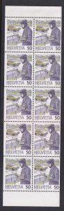 Switzerland 786a Booklet Pane MNH VF