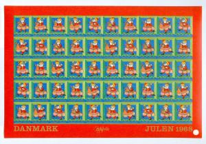 Denmark. Christmas Seal 1968.Comp. Set 13 Sheet. Scale/Proof Print. Imperforated