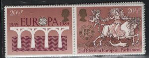 GB, 1056A, PAIR, MNH, 1984, EUROPA