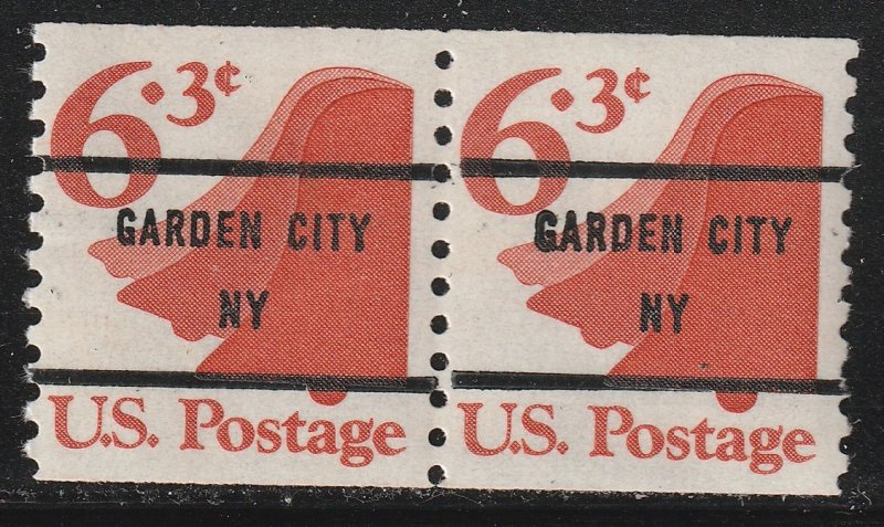 Precancel - Garden City, NY - PSS 1518-81 Coil Gap Pair - MNH
