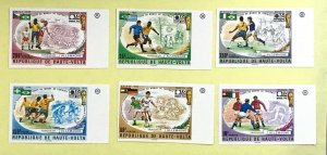 Upper Volta Soccer #335-7, C193-5 MNH