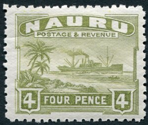 Nauru 1924 4d olive-green SG32A unused