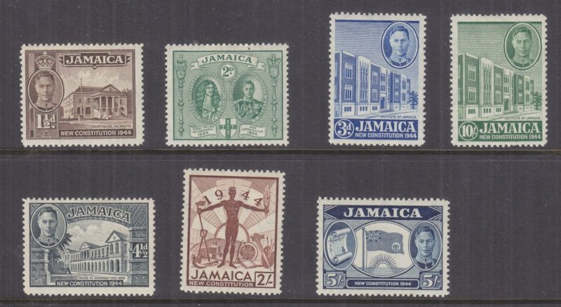 JAMAICA, 1945 New Constitution set of 7, lhm.