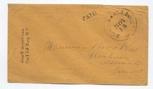 1861 Fort Snelling MN stampless cover military STENCIL address 3rd MN vol [6700]