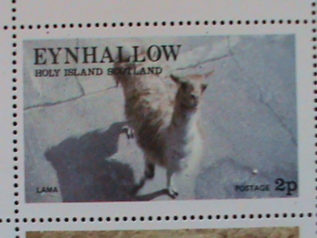 EYNHALLOW SCOTLAND STAMP:1977 WILD ANIMALS CTO- MNH - MINI SHEET #2