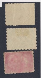 3x Canada Victoria Used Jubilee Stamps #51-1c #52-2c #53-3c Guide Value = $25.00