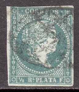 Cuba - Scott #1 - Used - 3 full margins - SCV $8.00