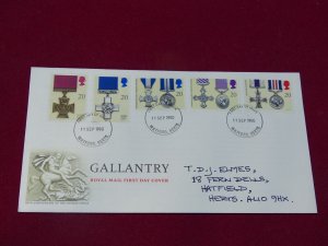 Great Britain First Day Cover 1990 Gallantry Watford cancel