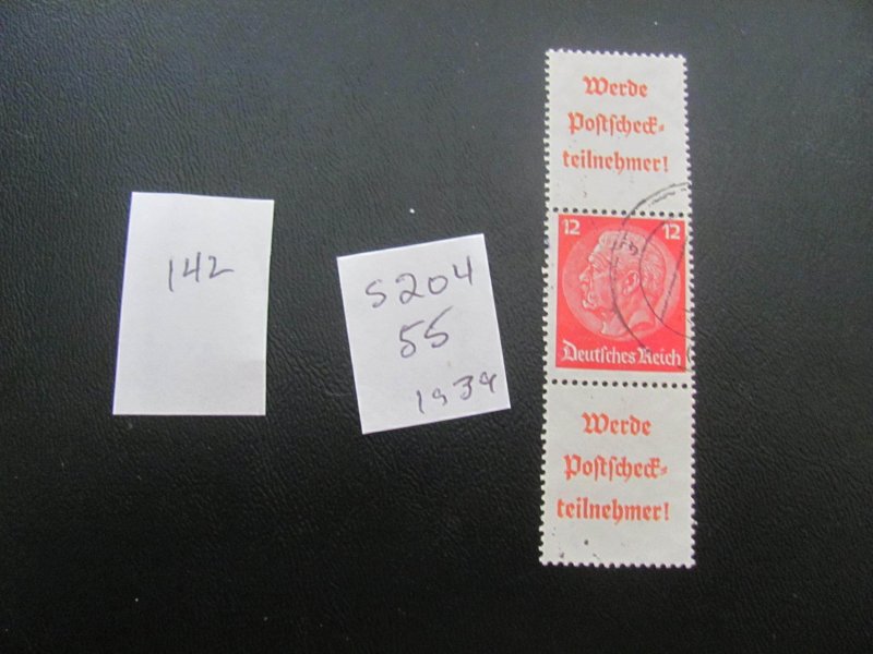 GERMANY 1939 USED  MI. S204 Booklet  XF 55 EUROS (142)