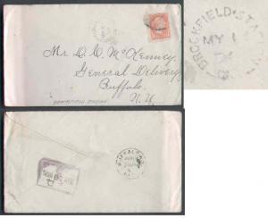 Canada #8337 - 3c Small Queen-Welland Cnty-Cover-Brookfield Sta