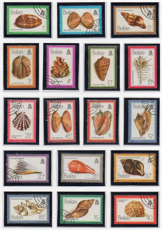 Belize 471-87 - Used - Seashells (Cpl) (1980) (cv $5.65)